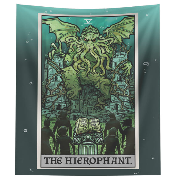 The Hierophant Terror Tarot Card Tapestry