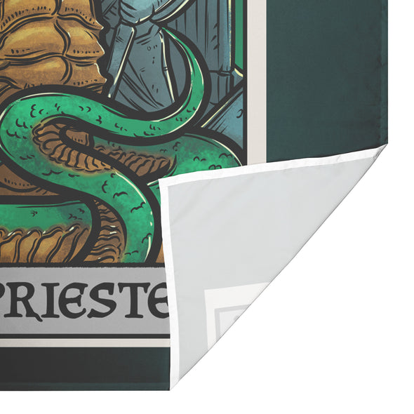 The High Priestess Terror Tarot Card Tapestry (Color/Vertical)