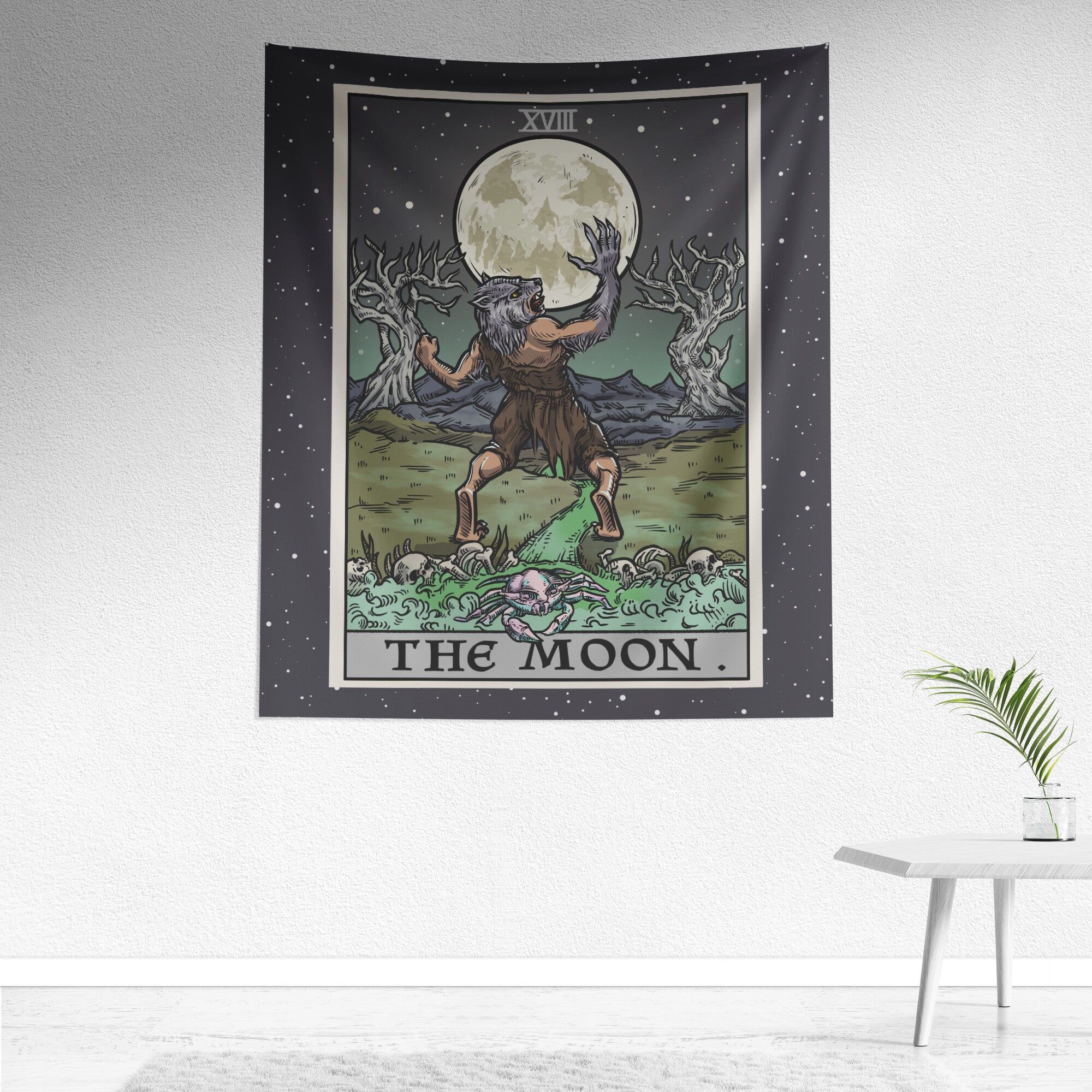 Moon tarot card tapestry outlet