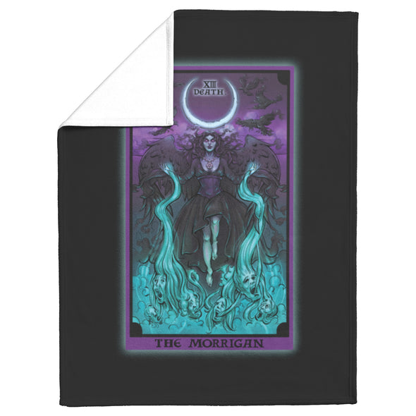 The Morrigan Death Tarot Card Blanket Witch Blanket Witchcraft Home Decor Witchy Blanket Pagan Blanket Wiccan Blanket Gothic