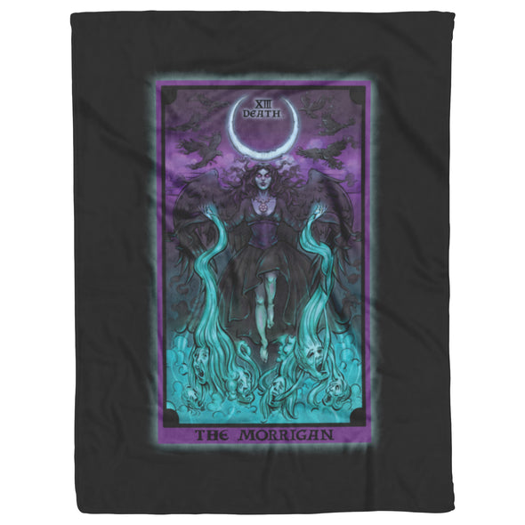 The Morrigan Death Tarot Card Blanket Witch Blanket Witchcraft Home Decor Witchy Blanket Pagan Blanket Wiccan Blanket Gothic