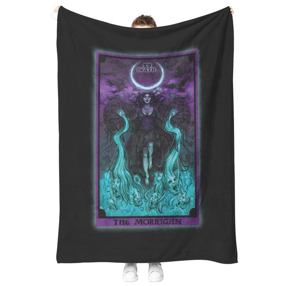 The Morrigan Death Tarot Card Blanket Witch Blanket Witchcraft Home Decor Witchy Blanket Pagan Blanket Wiccan Blanket Gothic