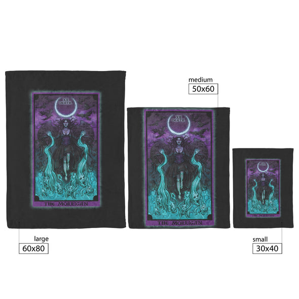 The Morrigan Death Tarot Card Blanket Witch Blanket Witchcraft Home Decor Witchy Blanket Pagan Blanket Wiccan Blanket Gothic
