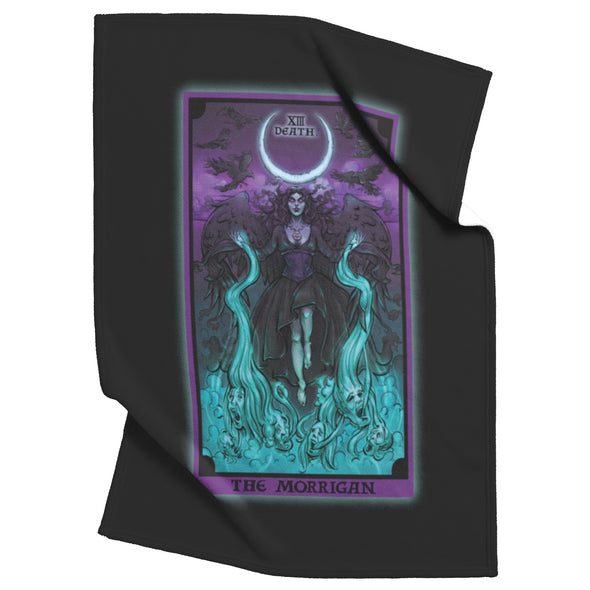 The Morrigan Death Tarot Card Blanket Witch Blanket Witchcraft Home Decor Witchy Blanket Pagan Blanket Wiccan Blanket Gothic