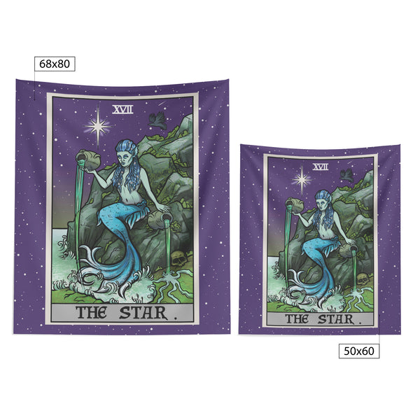 The Star Tarot Card Tapestry - Terror Tarot Edition (Color/Vertical)