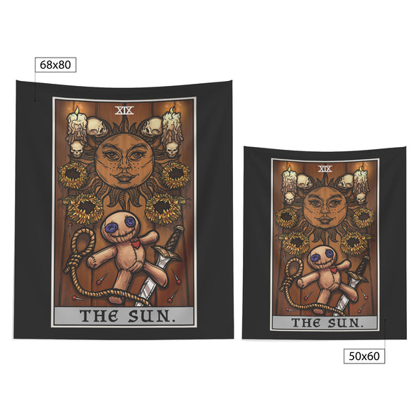 The Sun Tarot Card Tapestry - Terror Tarot Edition (Color/Vertical)