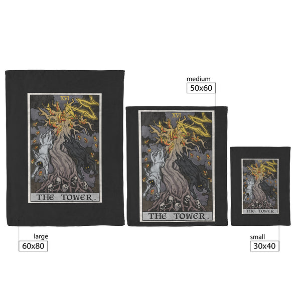 The Tower Tarot Card Blanket - Terror Tarot Edition