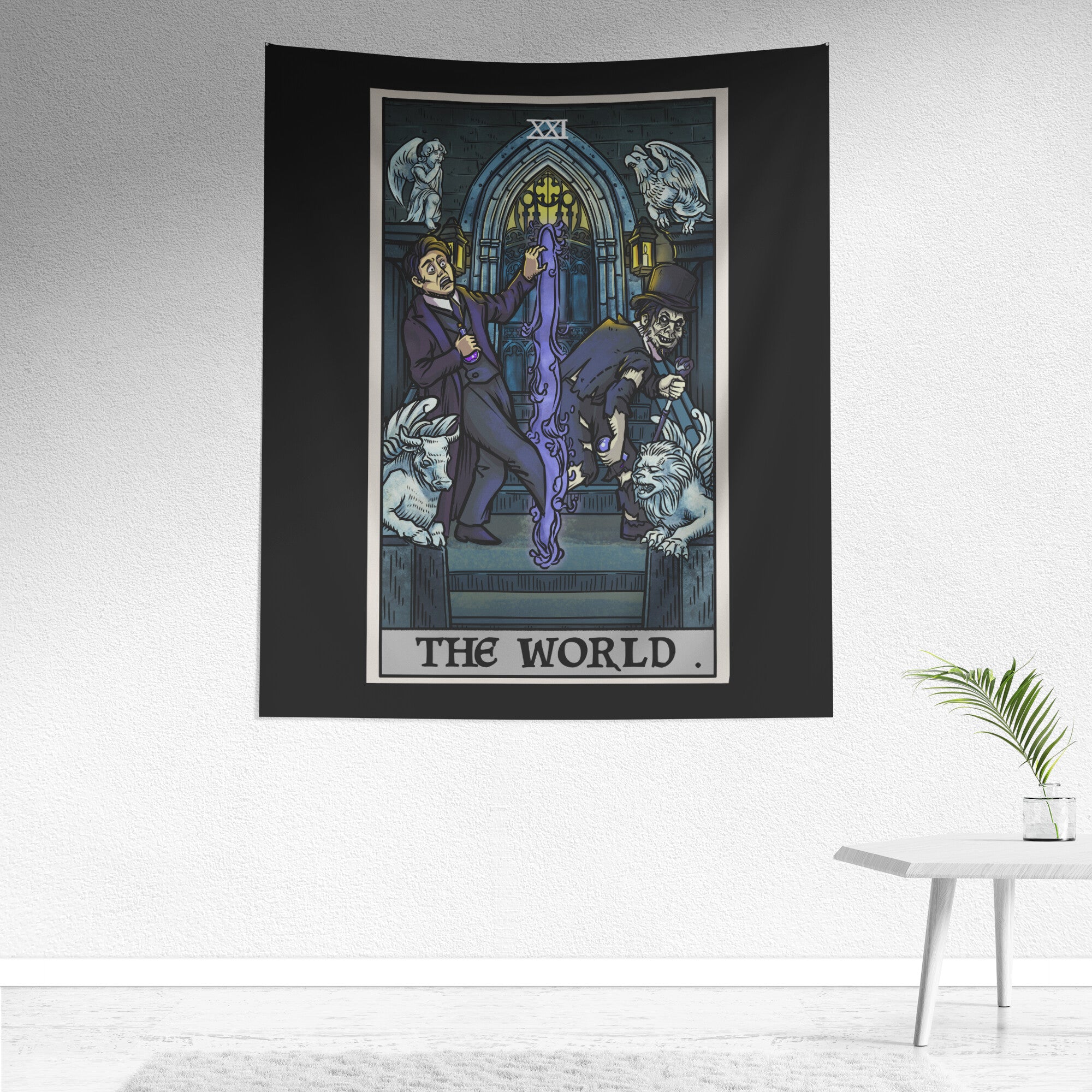 taro  The World Tarot Card Tapestry - Terror Tarot Edition (Dr Jekyll