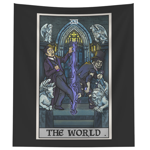 The World Tarot Card Tapestry - Terror Tarot Edition (Dr Jekyll & Mr Hyde) (Color/Vertical)