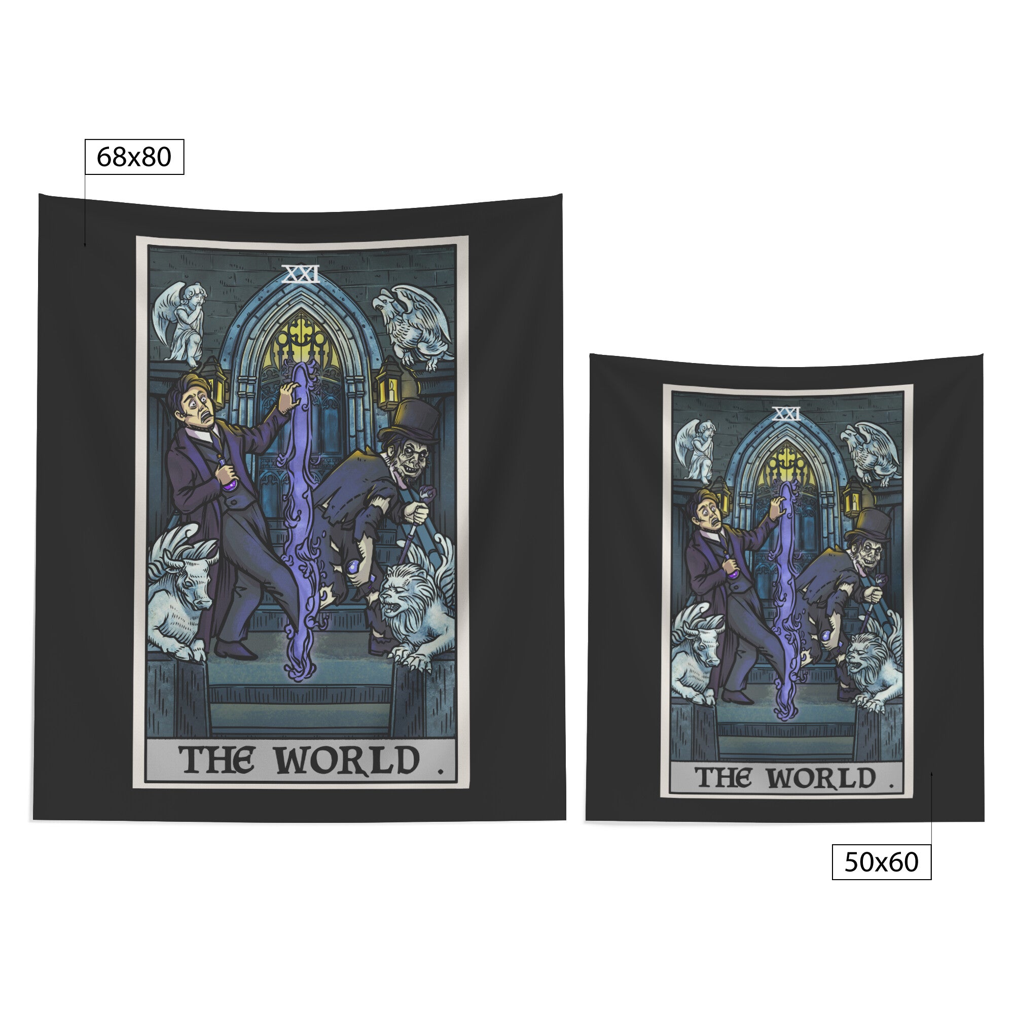 The World Tarot Card Tapestry - Terror Tarot Edition (Dr Jekyll