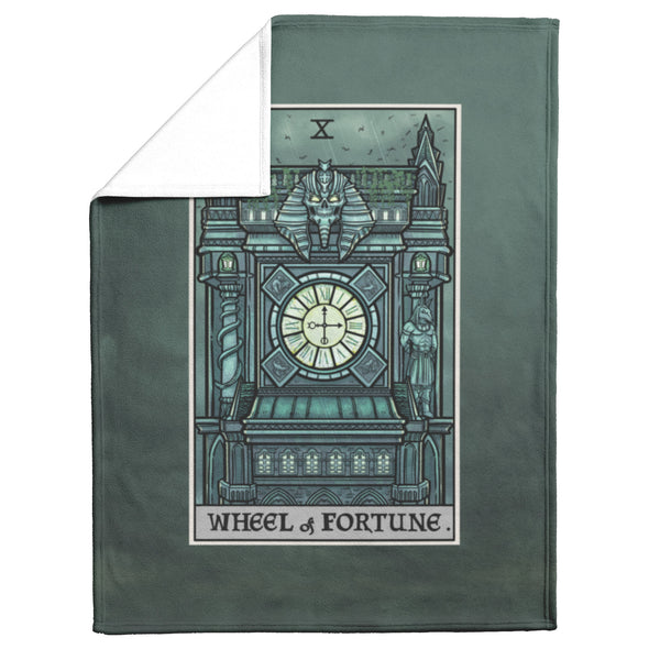 Wheel of Fortune Tarot Card Blanket - Terror Tarot Edition