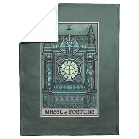 Wheel of Fortune Tarot Card Blanket - Terror Tarot Edition