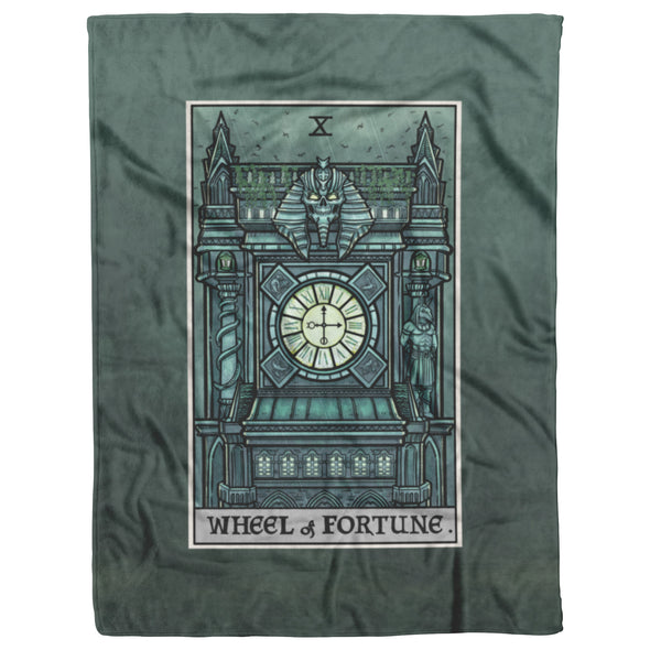Wheel of Fortune Tarot Card Blanket - Terror Tarot Edition