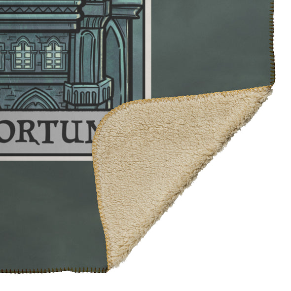 Wheel of Fortune Tarot Card Blanket - Terror Tarot Edition