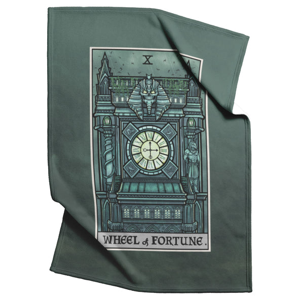 Wheel of Fortune Tarot Card Blanket - Terror Tarot Edition