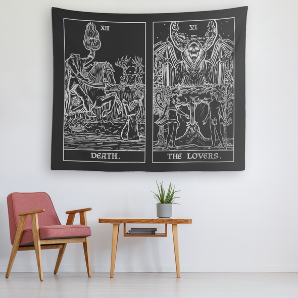 Death and The Lovers 2 in 1 Tapestry