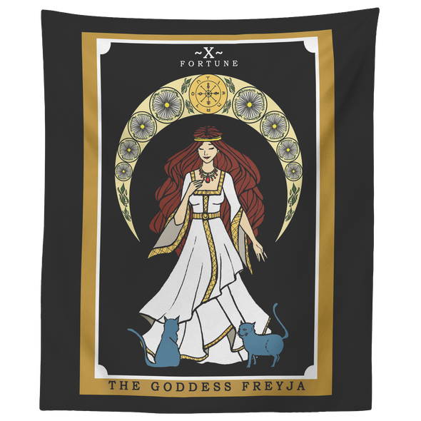 (Color/Vertical) The Goddess Freyja Tarot Card Tapestry - Amazon