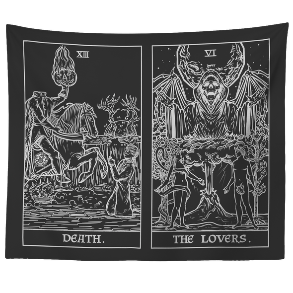 Death and The Lovers 2 in 1 Tapestry