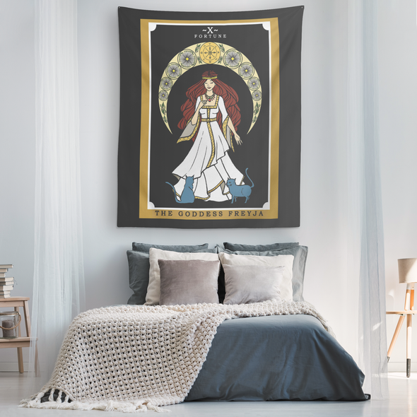 (Color/Vertical) The Goddess Freyja Tarot Card Tapestry - Amazon