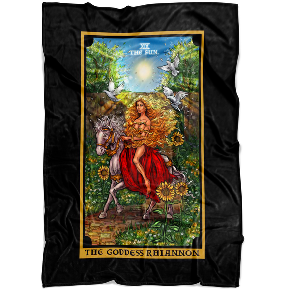 The Goddess Rhiannon In The Sun Tarot Card Blanket