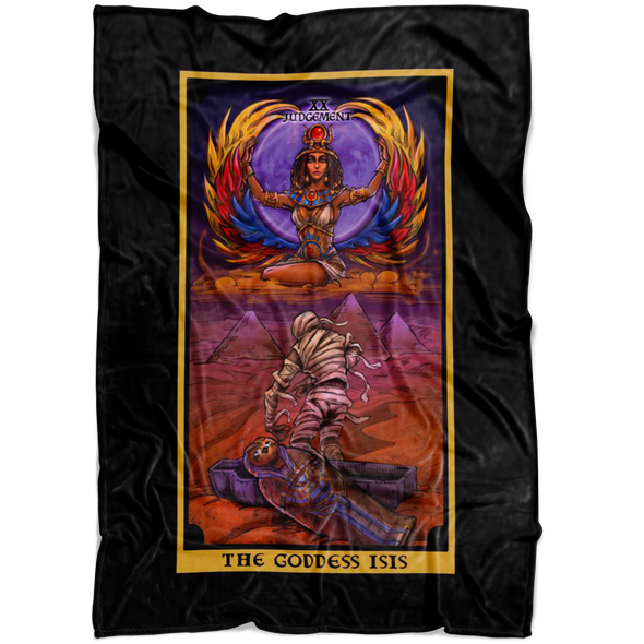 The Goddess Isis Judgement Tarot Card Blanket (Color/Vertical)