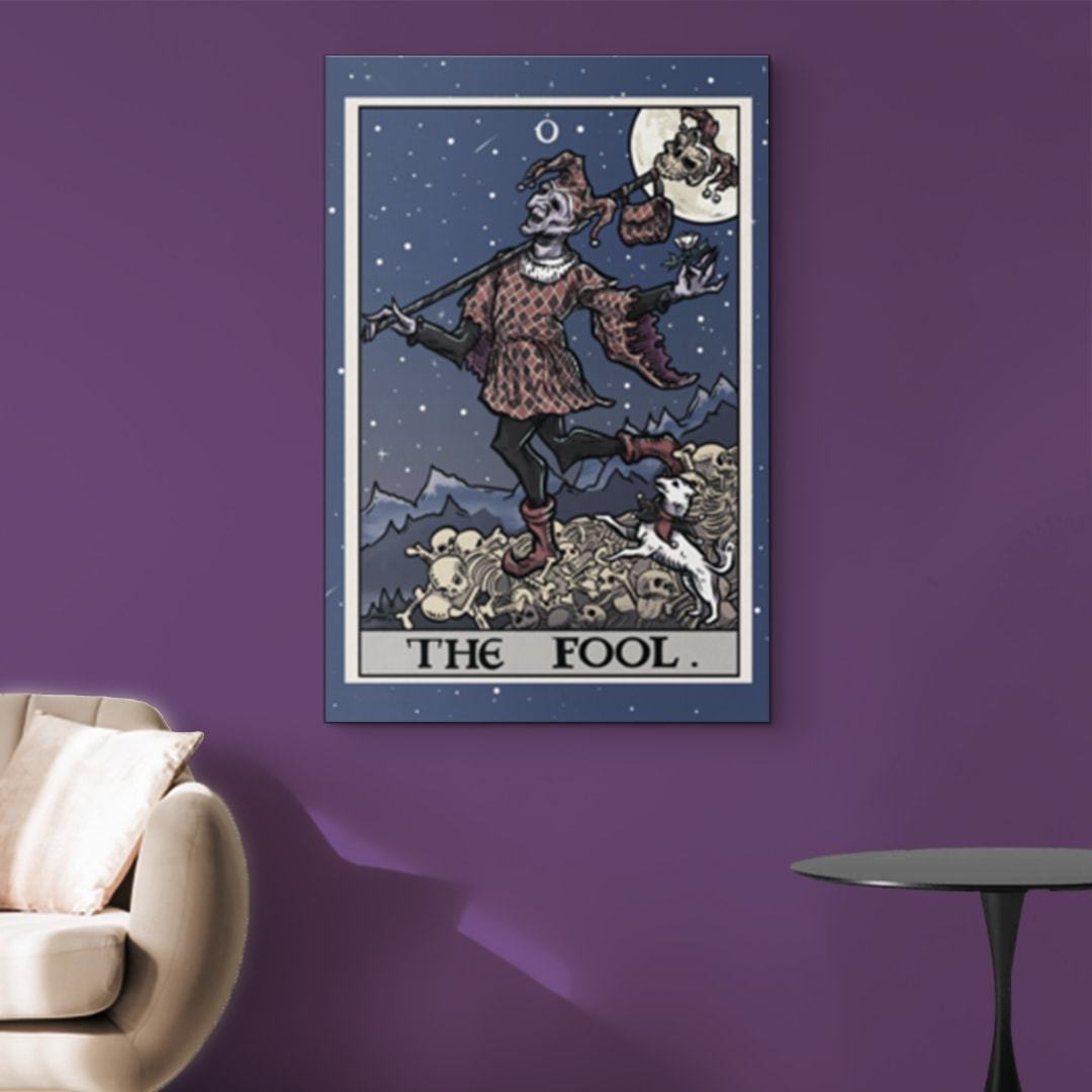 The Fool Tarot Card - Ghoulish Edition Sticker 