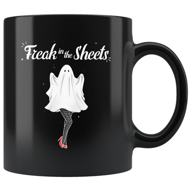 teelaunch Drinkware 11 oz Freak in the Sheets Black Coffee Mug