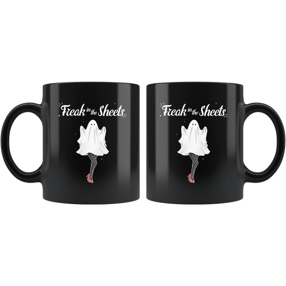 teelaunch Drinkware 11 oz Freak in the Sheets Black Coffee Mug
