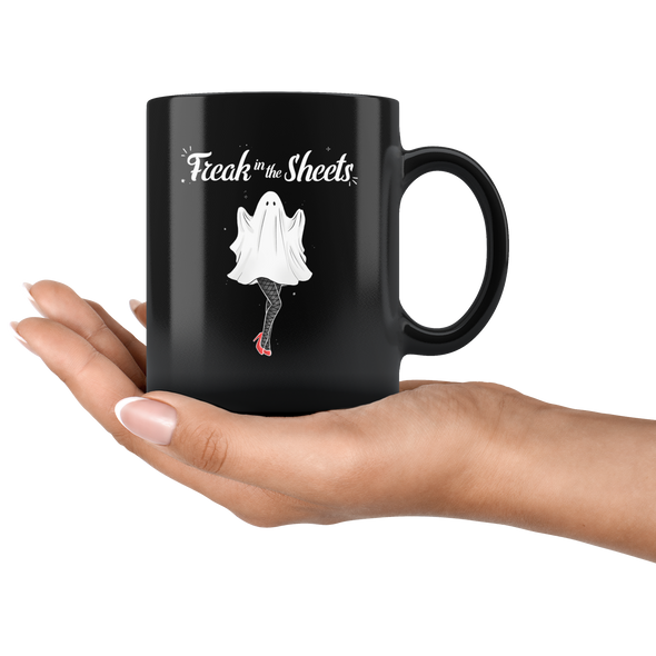 teelaunch Drinkware 11 oz Freak in the Sheets Black Coffee Mug
