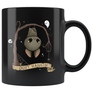 teelaunch Drinkware 11 oz Just Hangin' Black Coffee Mug