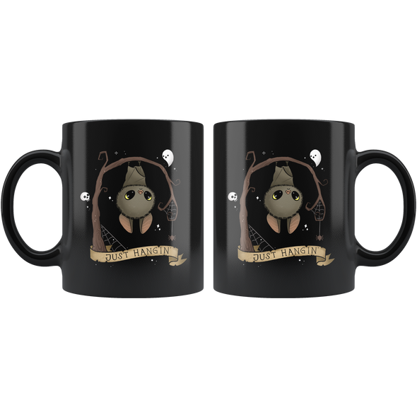 teelaunch Drinkware 11 oz Just Hangin' Black Coffee Mug