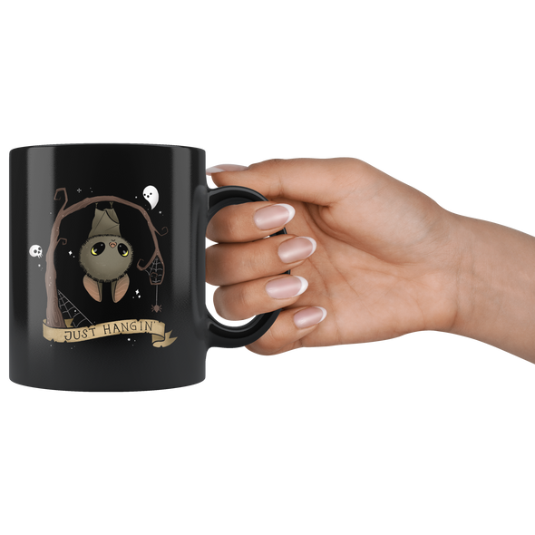 teelaunch Drinkware 11 oz Just Hangin' Black Coffee Mug