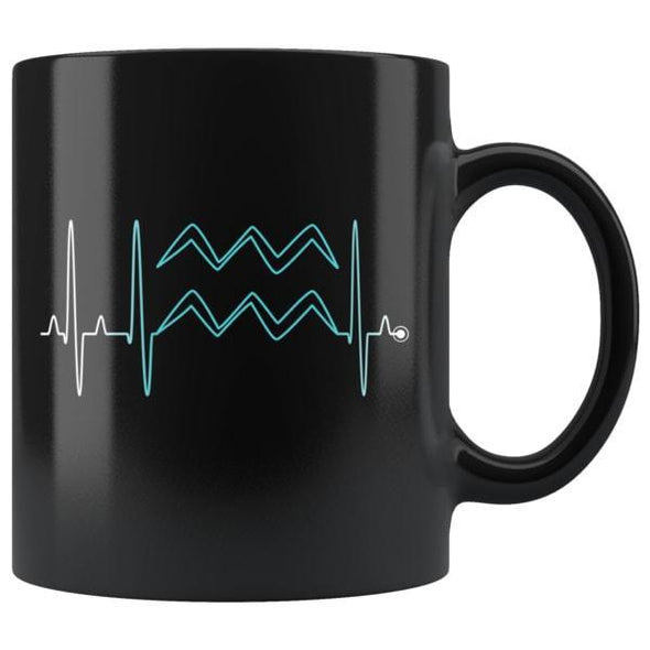 teelaunch Drinkware 11oz Aquarius - Zodiac Arrest Black Coffee Mug