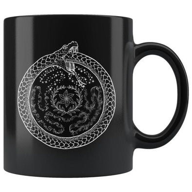 teelaunch Drinkware 11oz Hecate's Wheel Black Coffee Mug