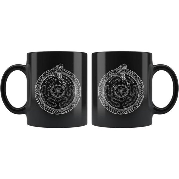 teelaunch Drinkware 11oz Hecate's Wheel Black Coffee Mug