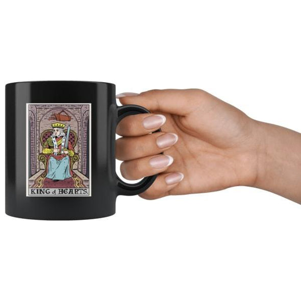 teelaunch Drinkware 11oz King of Hearts In Tarot Mug
