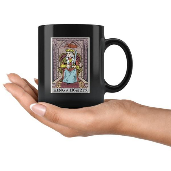 teelaunch Drinkware 11oz King of Hearts In Tarot Mug