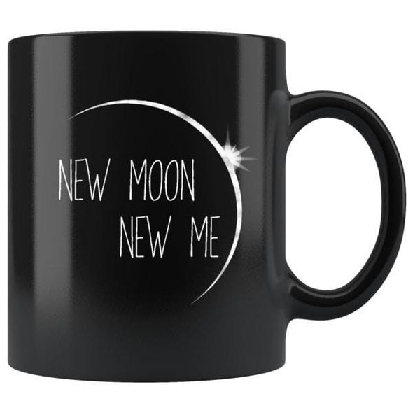 teelaunch Drinkware 11oz New Moon New Me Black Coffee Mug