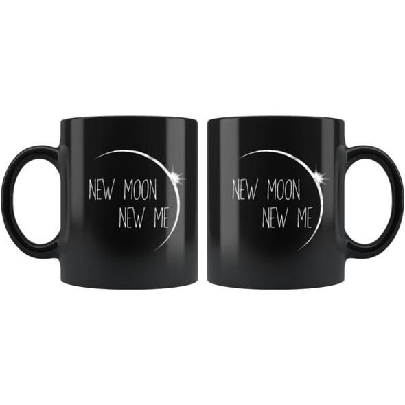 teelaunch Drinkware 11oz New Moon New Me Black Coffee Mug