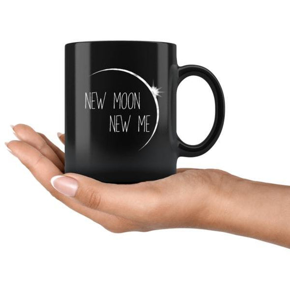 teelaunch Drinkware 11oz New Moon New Me Black Coffee Mug