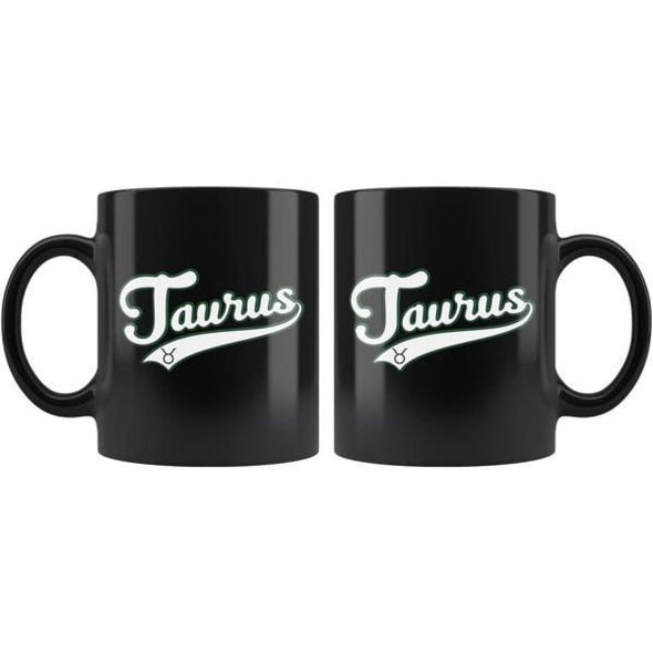 teelaunch Drinkware 11oz Taurus - Baseball Style Black Coffee Mug