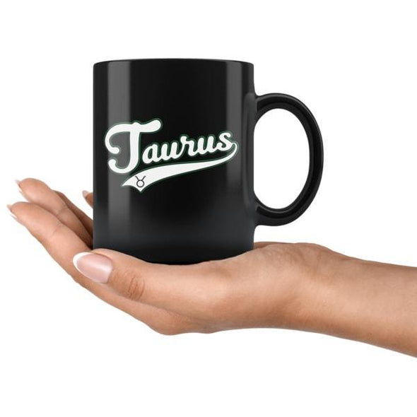 teelaunch Drinkware 11oz Taurus - Baseball Style Black Coffee Mug