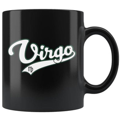 teelaunch Drinkware 11oz Virgo - Baseball Style Black Coffee Mug