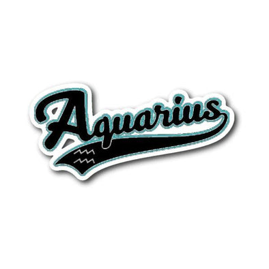 teelaunch Stickers Sticker Aquarius - Baseball Style Sticker