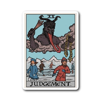 teelaunch Stickers Sticker Judgement By Krampus Sticker
