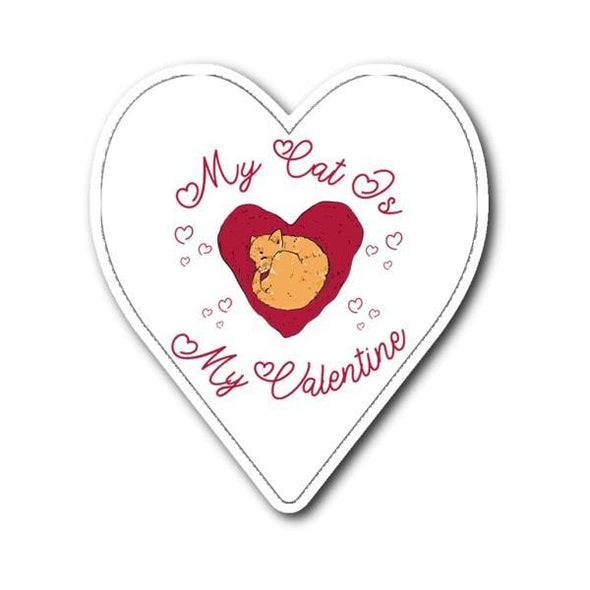 teelaunch Stickers Sticker My Cat Is My Valentine Sticker