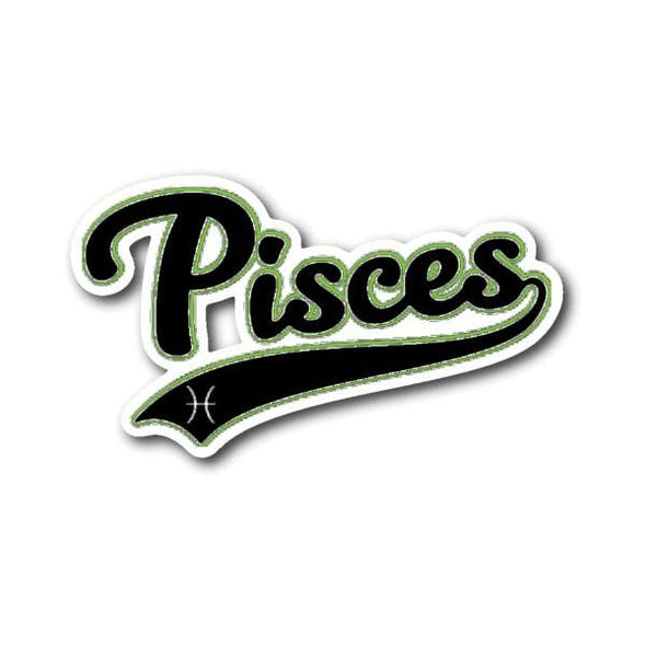teelaunch Stickers Sticker Pisces - Baseball Style Sticker
