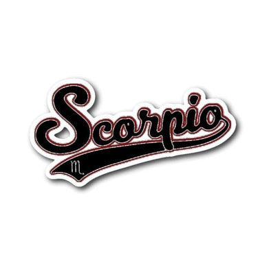teelaunch Stickers Sticker Scorpio - Baseball Style Sticker