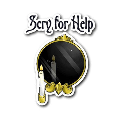 teelaunch Stickers Sticker Scry for Help Sticker