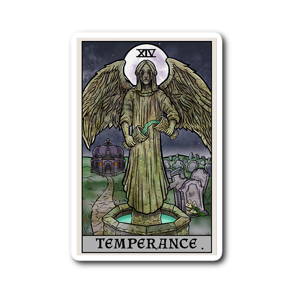 teelaunch Stickers Sticker Temperance Tarot Card - Ghoulish Edition Sticker